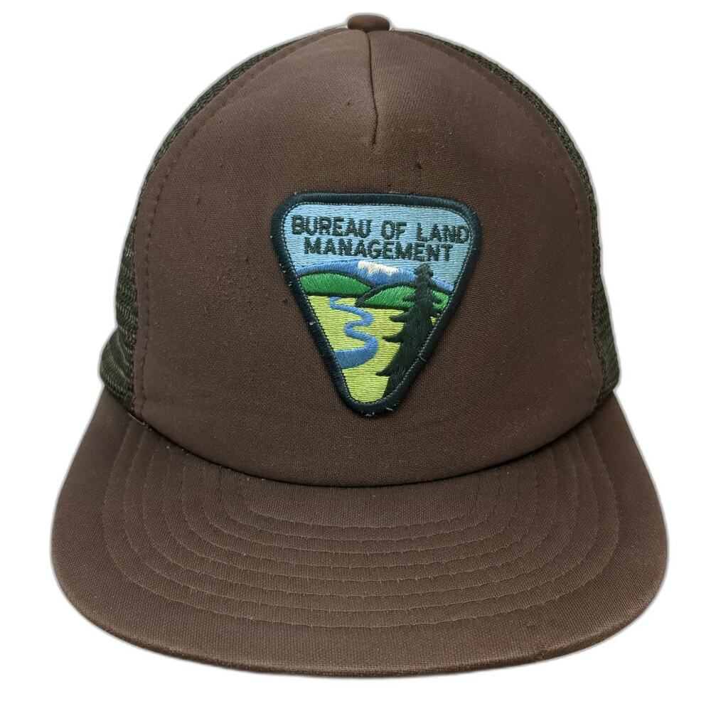 Sportcap Bureau of Land Management Trucker Hat Brown One Size Mesh Snapback